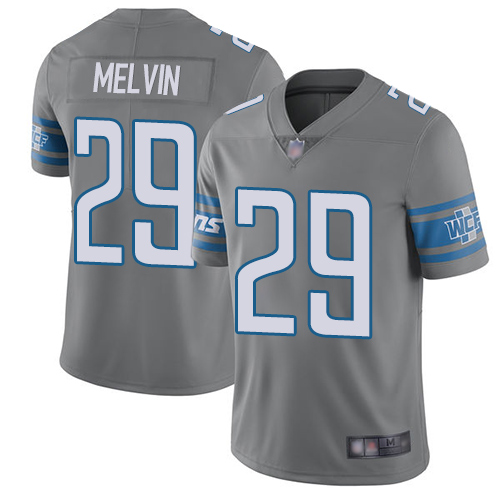 Detroit Lions Limited Steel Youth Rashaan Melvin Jersey NFL Football 29 Rush Vapor Untouchable